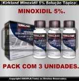 Kirkland Minoxidil 5% - Solução Tópica - Pack 3 meses.