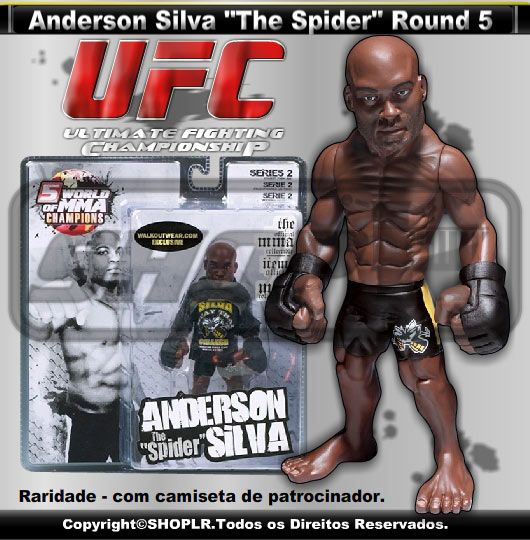 Anderson Silva - Round 5 - Com camiseta de patrocinador.