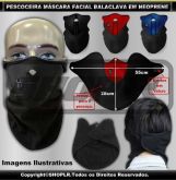 Pescoceira Máscara Facial Balaclava Neoprene.